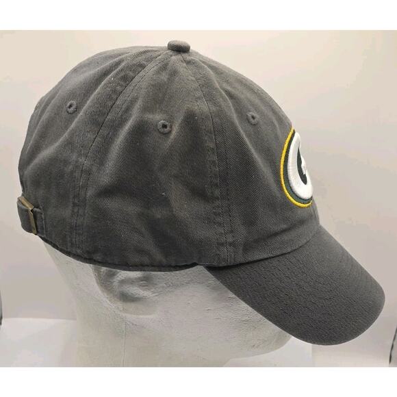 Green Bay Packers '47 Brand Green Strapback Cap G Logo Football Dad Hat - Picture 6 of 10
